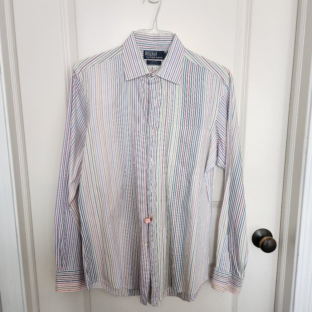 Polo by Ralph Lauren Long Sleeve Button Down Dress Shirt - Size M Neck 15 1/2